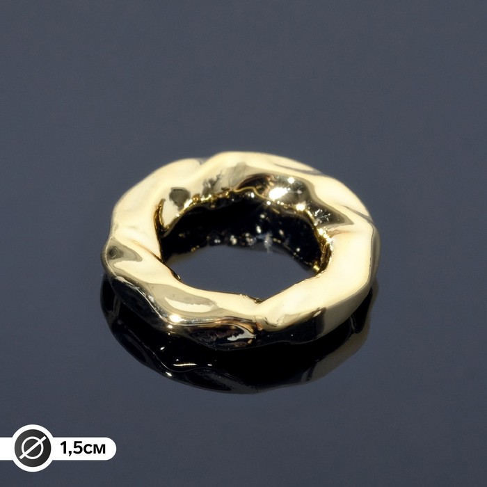 Подвеска родированная «Атмосфера» круг, d= 1,2см, цвет золото - Фото 1