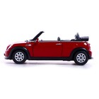 Машина металлическая MINI Cooper S Cabrio, 1:28, открываются двери, инерция, цвет красный - Фото 2