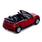 Машина металлическая MINI Cooper S Cabrio, 1:28, открываются двери, инерция, цвет красный - Фото 4