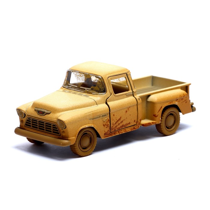 Машина металлическая 1955 Chevy Stepside Pick-up, 1:32, открываются двери, инерция, цвет бежевый - Фото 1