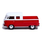 Машина металлическая 1963 Volkswagen Bus Double Cab Pickup, 1:38, открываются двери, инерция, цвет красный - Фото 2