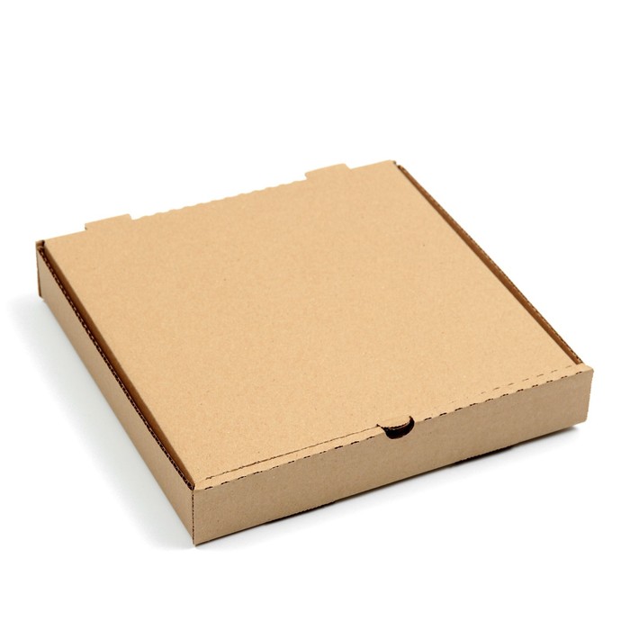 Коробка для пиццы, крафтовая, 25 х 25 х 4 см - Фото 1