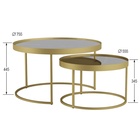 Комплект журнальных столов «Джуан», 755(555) × 755(555) × 445(345), цвет неро - Фото 3