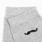 Носки мужские «Усики», цвет серый, размер 25 - Фото 2