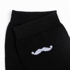 Носки мужские «Усики», цвет чёрный, размер 29 - Фото 2