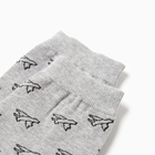 Носки мужские "Самолёты", цвет серый, размер 27 - Фото 2