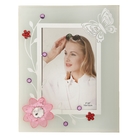 Фоторамка зеркальная "Кристальный цветок с бабочкой" со стразами, 10х15 см - Фото 1