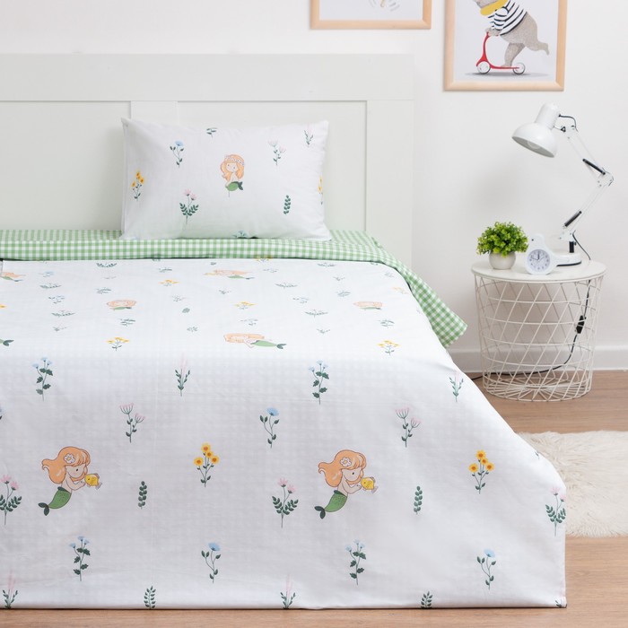 Постельное бельё 1.5-спальное LoveLife «Морская принцесса», сатин - Фото 1