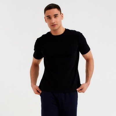 Футболка мужская MINAKU: Basic line MAN чёрная, размер 56