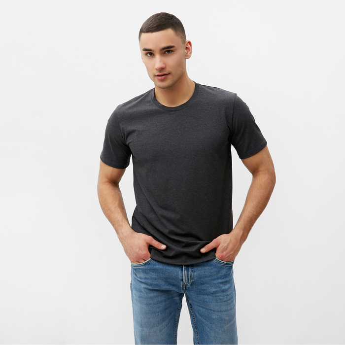 Футболка мужская MINAKU REGULAR FIT: цвет антрацит, р-р 50