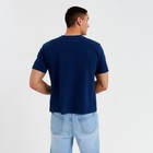 Футболка мужская MINAKU REGULAR FIT: цвет синий, р-р 48 - Фото 4