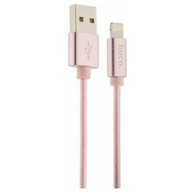 Кабель Hoco X2, USB - Lightning, 2.4A, 1 м, нейлон, розовое золото