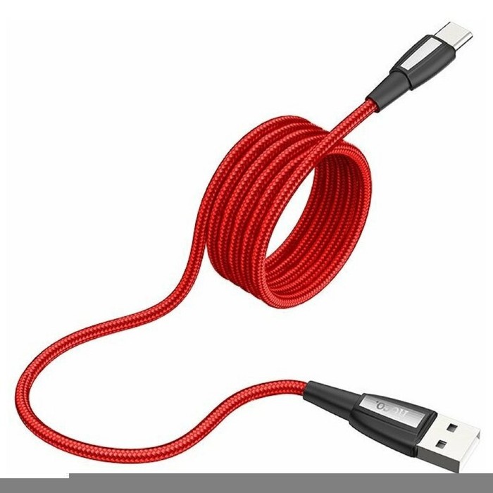 Кабель Hoco X39, USB - Type-C, 3A, 1 м, нейлон, красный - фото 51796185 Кабель Hoco X39, USB - Type-C, 3A, 1 м, нейлон, красный - фото 51796185