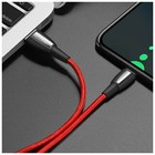 Кабель Hoco X39, USB - Type-C, 3 A, 1 м, оплётка нейлон, красный 7636886 - фото 16896372