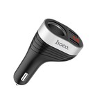 Автомобильное зарядное устройство Hoco Z29, 2хUSB, 3.1 А, LED дисплей, черный - фото 24533024
