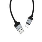 Кабель Borofone BX28 Dignity, USB - Lightning, 2.4А, 1м, ПВХ, металлик
