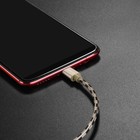 Кабель Borofone BX24, Type-C - USB, 3 А, 1 м, нейлоновая оплётка, золотистый - фото 51454436 Кабель Borofone BX24, Type-C - USB, 3 А, 1 м, нейлоновая оплётка, золотистый - фото 51454436