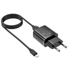 Сетевое зарядное устройство Borofone BA52A, USB, 2.1 А, кабель Lightning, чёрное - Фото 2