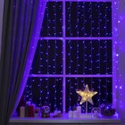 УЦЕНКА Гирлянда «Занавес», 2×1.5 м, IP20, 360 LED, 220 В, 8 режимов, прозрачная нить, свечение фиолетовое 7654144 - фото 3636500