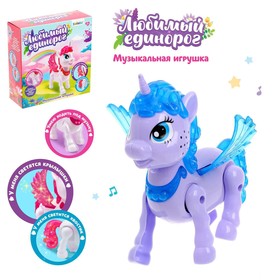 {{photo.Alt || photo.Description || 'УЦЕНКА Музыкальная игрушка «Любимый единорог» ходит, звук, свет, МИКС'}}