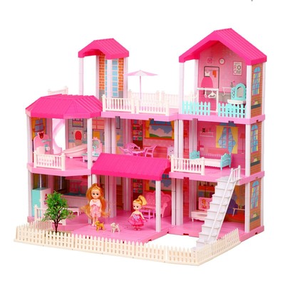 УЦЕНКА Дом для кукол «Особняк» с куклами, с аксессуарами