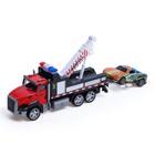 УЦЕНКА Грузовик металлический «Эвакуатор», с машинкой, свет и звук, инерция, МИКС 7608349
