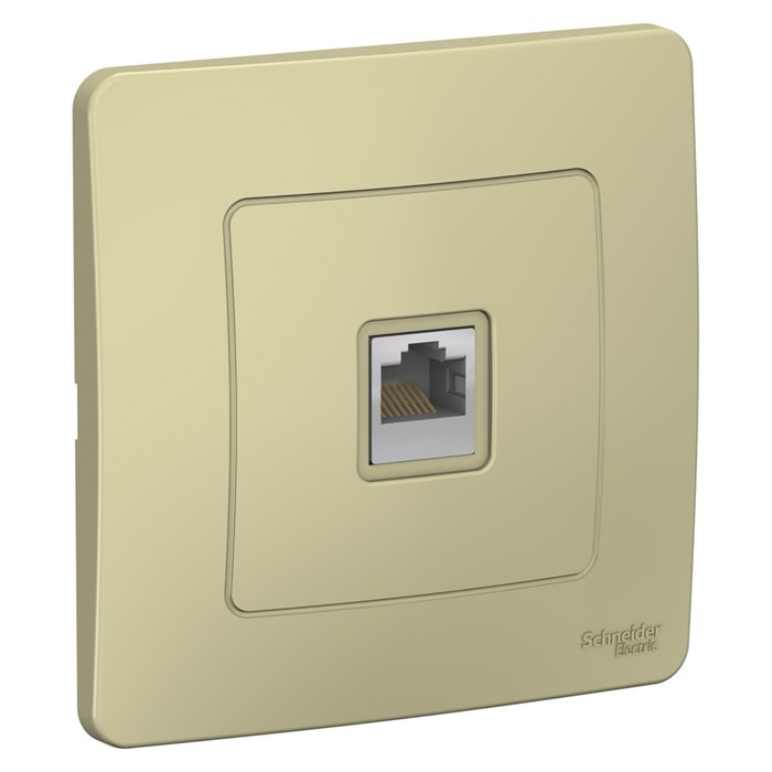 Розетка компьютерная SE Blanca, RJ45, встраиваемая, IP20, бежевая, BLNIS045007 - Фото 1