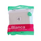 Розетка компьютерная SE Blanca, RJ45, встраиваемая, IP20, бежевая, BLNIS045007 - Фото 3