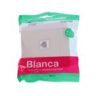 Розетка компьютерная SE Blanca, RJ45, встраиваемая, IP20, бежевая, BLNIS045007 - Фото 3