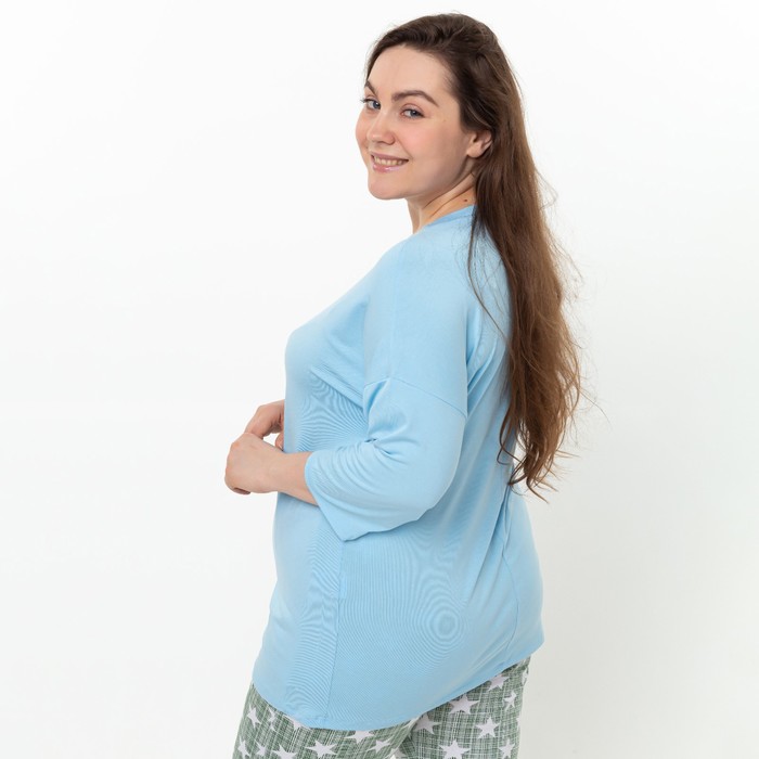 Лонгслив женский, цвет голубой, размер 48 52491