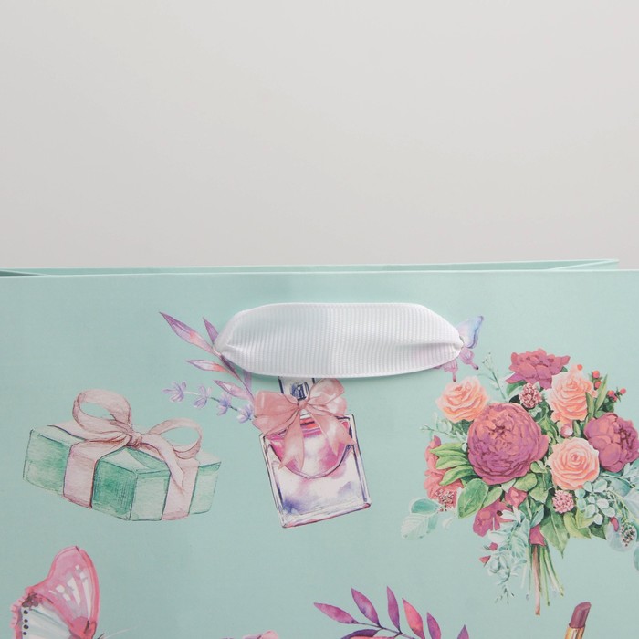 Пакет подарочный ламинированный вертикальный, упаковка, «Розовая нежность», MS 18 х 23 х 10 см - фото 1885290753