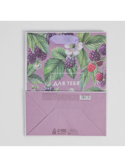Пакет подарочный крафтовый, упаковка, «Для тебя», MS 18×23×8 см