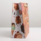 Пакет подарочный крафтовый вертикальный, упаковка, «С Днём рождения», ML 23 х 27 х 11.5 см - Фото 2