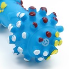 Игрушка пищащая увеличенная "Гантель с лапками" для собак, 16,5 x 6 см, голубая - фото 6524249