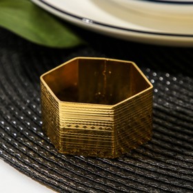 Кольцо для салфетки Noble, 4,8×4,2×2,5 см, цвет золотой