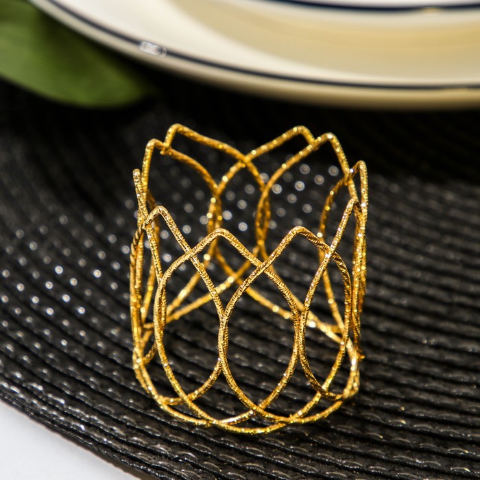 Кольцо для салфетки Noble, 4,5×4 см, цвет золотой