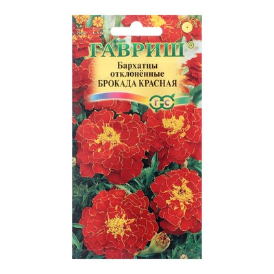 Семена цветов Бархатцы отклоненные (Тагетес) "Брокада красная", 0,3 г