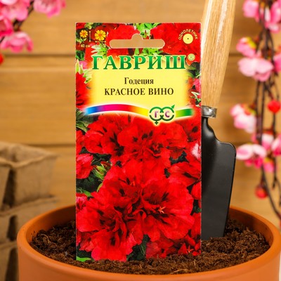 Семена цветов Годеция махровая "Красное вино", ц/п, 0,05 г