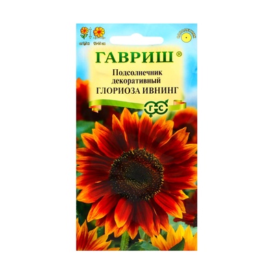 Семена цветов Подсолнечник декоративный "Глориоза Ивнинг", ц/п, 0,5 г