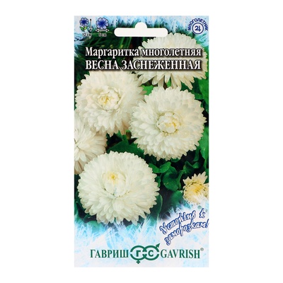 Семена цветов Маргаритка «Весна заснеженная», 0.02 г, «Гавриш»