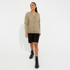 Кардиган на пуговицах женский MINAKU, бежевый, размер 50 7334042