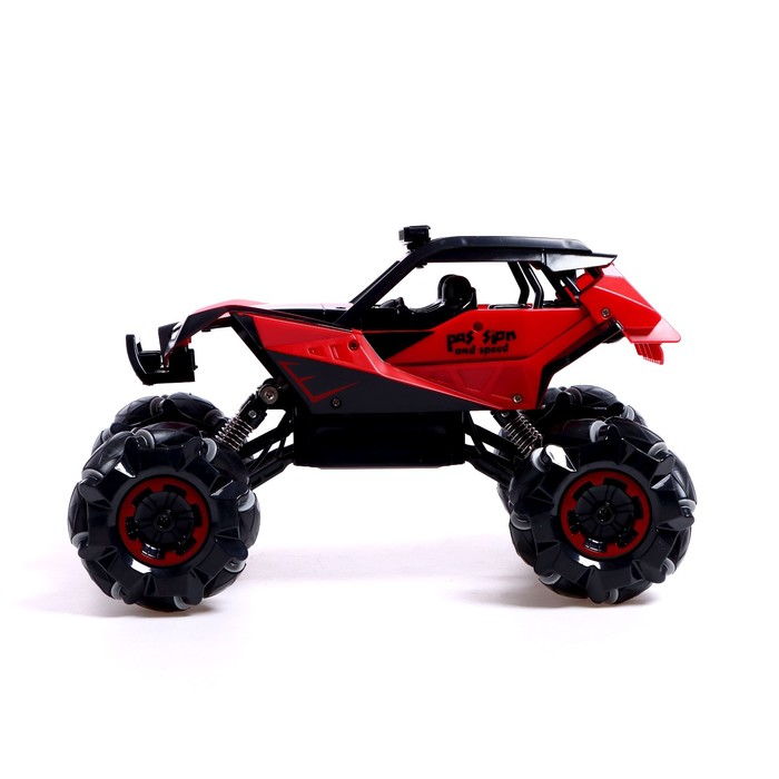 Машина радиоуправляемая «Джип-акробат», 4WD полный привод, движение во всех направлениях, цвет красный 52501