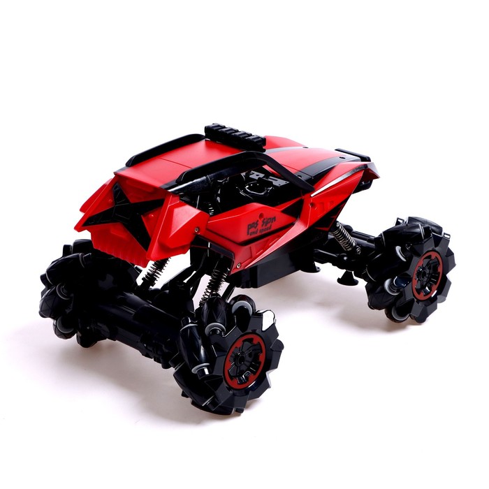 Машина радиоуправляемая «Джип-акробат», 4WD полный привод, движение во всех направлениях, цвет красный 52501