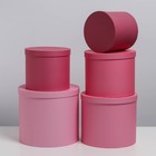 Набор  коробок  5 в 1 «Розовый», 13 × 13,5‒19.5 × 23 см - фото 9527210
