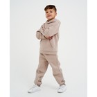 Костюм детский с начёсом (толстовка, брюки) KAFTAN "Basic line" р.28 (86-92), бежевый 7425127 - фото 9527347