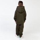 Костюм детский с начёсом (толстовка, брюки) KAFTAN "Basic line" р.32 (110-116), хаки - Фото 7