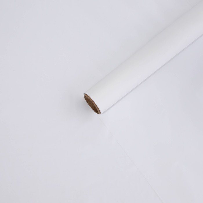 Плёнка для цветов упаковочная тишью влагостойкая «Белый», 0.6 x 8 м, 30мкм - Фото 1