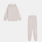 Костюм женский (толстовка и брюки) MIST, р. 44-46, бежевый - Фото 6