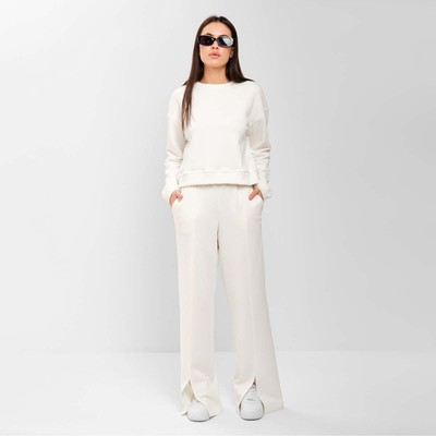 Костюм женский (джемпер, брюки) MIST, размер 40-42, цвет молочный