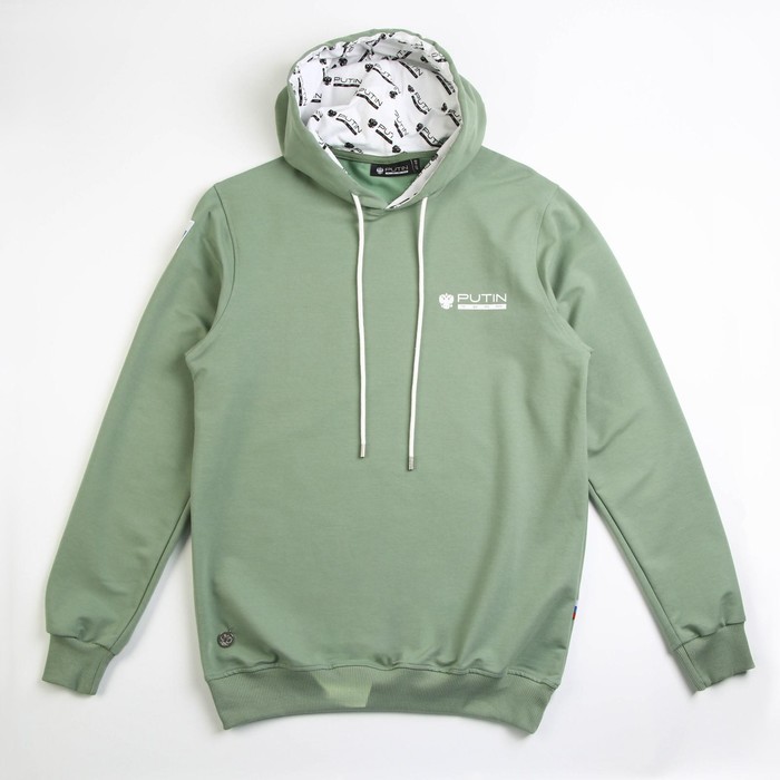 Толстовка Putin team, зелёная, размер 50-52 - Фото 1